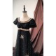 Faeries Daffodil Yoru Nova Black Gold Embroidered Daily and Trailing One Piece(Reservation/Full Payment Without Shipping)